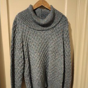Retrology Cowl-Neck Sweater - Size XL      - Blue/Grey color